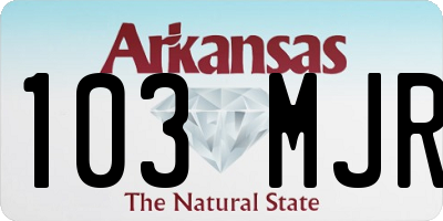 AR license plate 103MJR