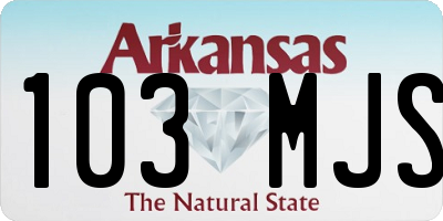 AR license plate 103MJS