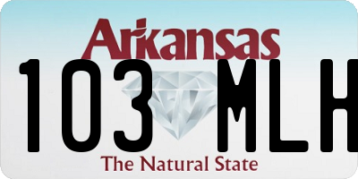 AR license plate 103MLH