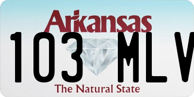 AR license plate 103MLV