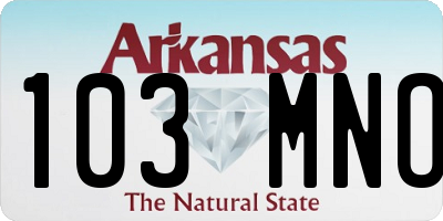 AR license plate 103MNO