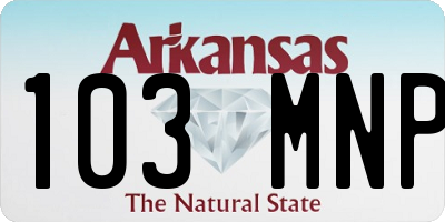 AR license plate 103MNP