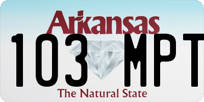 AR license plate 103MPT