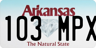 AR license plate 103MPX