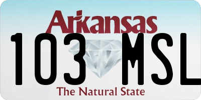 AR license plate 103MSL