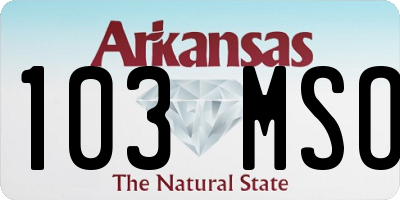AR license plate 103MSO