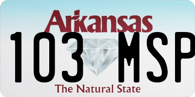 AR license plate 103MSP