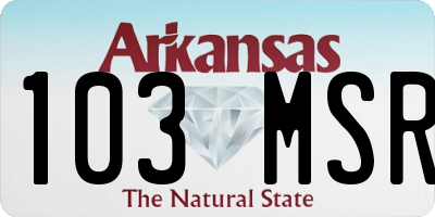 AR license plate 103MSR
