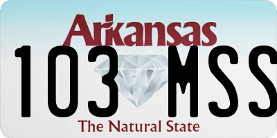 AR license plate 103MSS