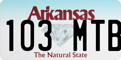 AR license plate 103MTB