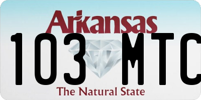 AR license plate 103MTC
