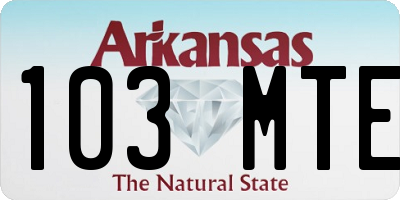 AR license plate 103MTE