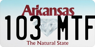 AR license plate 103MTF