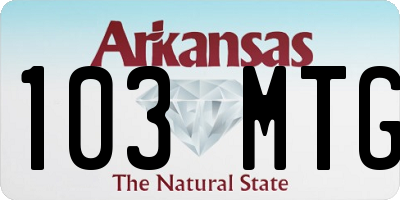 AR license plate 103MTG