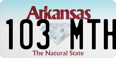 AR license plate 103MTH