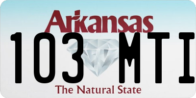 AR license plate 103MTI