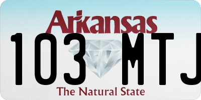 AR license plate 103MTJ
