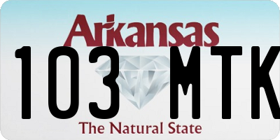 AR license plate 103MTK