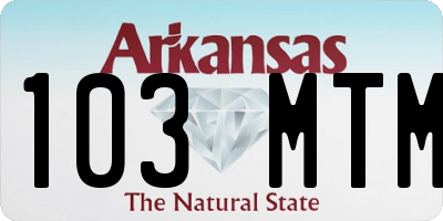 AR license plate 103MTM