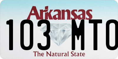 AR license plate 103MTO