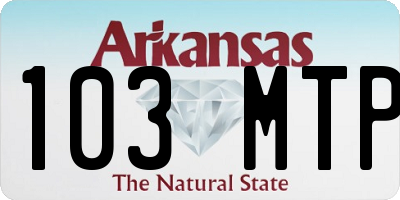 AR license plate 103MTP
