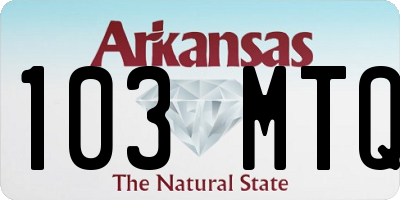 AR license plate 103MTQ