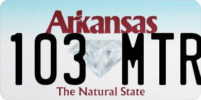 AR license plate 103MTR