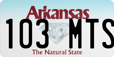 AR license plate 103MTS