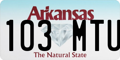 AR license plate 103MTU