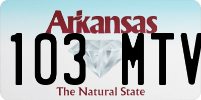 AR license plate 103MTV