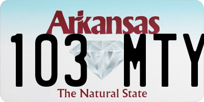 AR license plate 103MTY