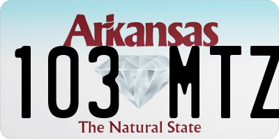 AR license plate 103MTZ