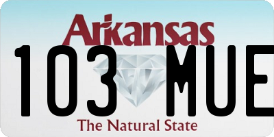 AR license plate 103MUE