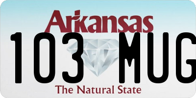 AR license plate 103MUG