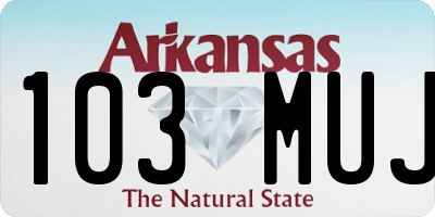 AR license plate 103MUJ