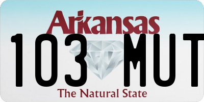 AR license plate 103MUT