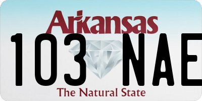 AR license plate 103NAE