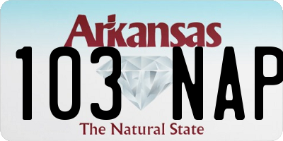 AR license plate 103NAP