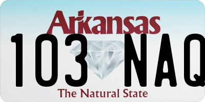 AR license plate 103NAQ