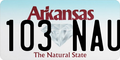 AR license plate 103NAU