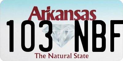 AR license plate 103NBF