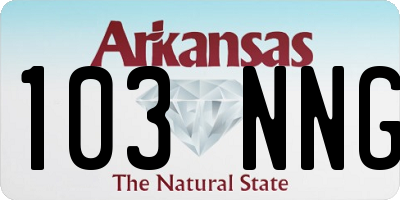 AR license plate 103NNG