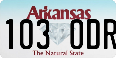 AR license plate 103ODR