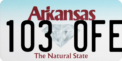AR license plate 103OFE