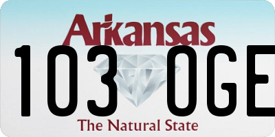 AR license plate 103OGE