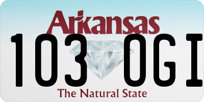 AR license plate 103OGI