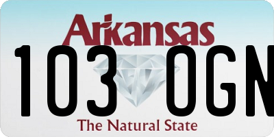 AR license plate 103OGN