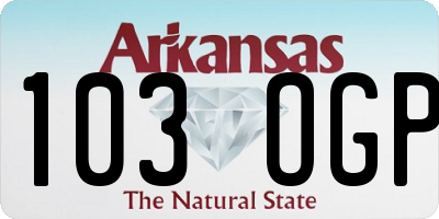 AR license plate 103OGP