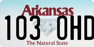 AR license plate 103OHD