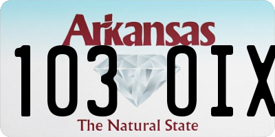 AR license plate 103OIX